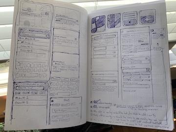 sketches made while designing Logger